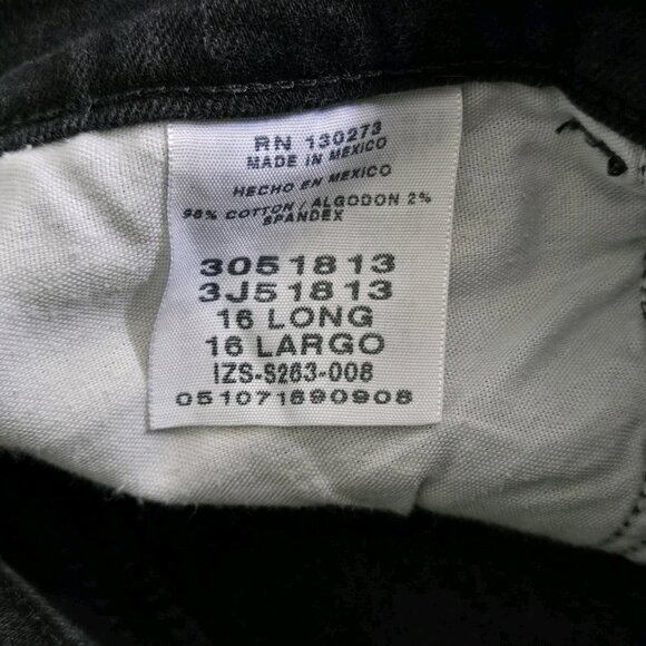 Lee Relaxed Fit at the waist Straight Women's size 16 Black Denim Jeans - Picture 10 of 10